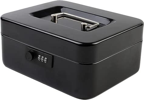 metal box with code|KYODOLED Medium Metal Cash Box with Combination Lock .